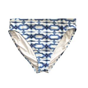 Michael Kors Blue Patterned Bikini Bottoms Size M